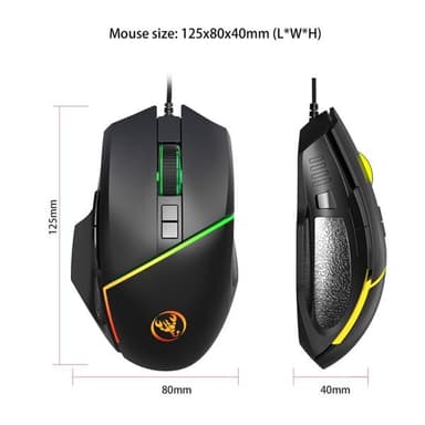 HXSJ V100 + A876 Tastatur og mus for gaming | Elgiganten