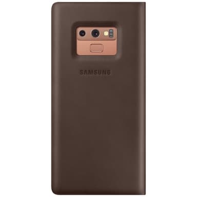 Samsung Galaxy Note 9 leather flip-cover (brun)