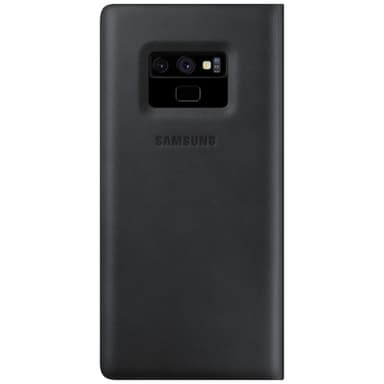 Samsung Galaxy Note 9 leather flip-cover (sort)