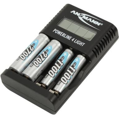 Ansmann Powerline 4 light Oplader til runde celler NiCd, NiMH R03 (AAA), R6 (AA)