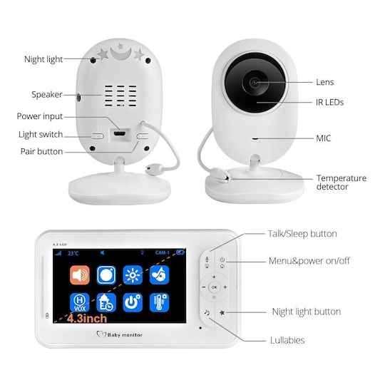 ViewIT 4.3"" baby monitor