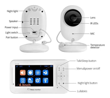 ViewIT 4.3"" baby monitor