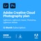 Adobe Creative Cloud Photography (20GB lagring) - 1 års abonnement