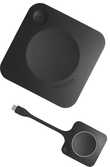 Barco ClickShare CX-20 trådløst konferencesystem og ClickShare-knap