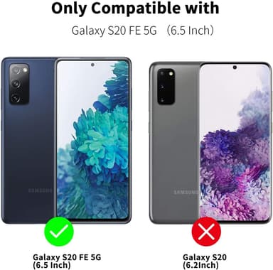 Samsung Galaxy S20 FE beskyttende tegnebog taske PU / TPU sort