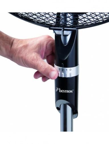 stående blæser 115-135 cm 55W stål sort