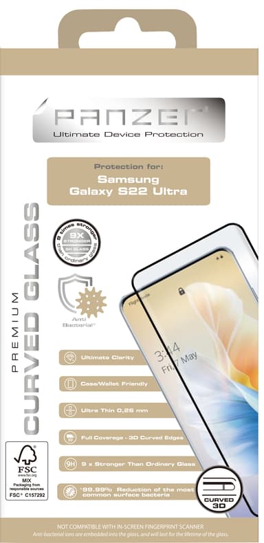 Panzer  skærmbeskytter til Samsung Galaxy S22 Ultra