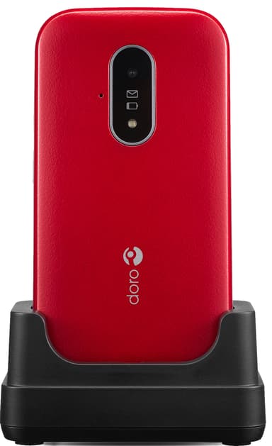 Doro 6821 mobiltelefon (rød/hvid)