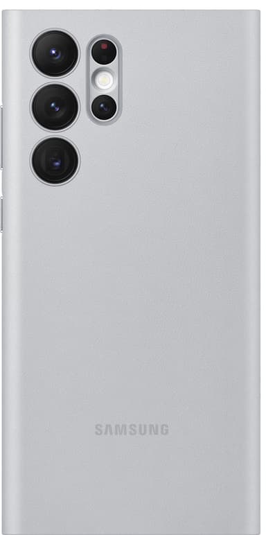 Samsung LED View Galaxy S22 Ultra-cover (lysegråt)