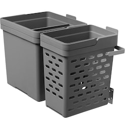 Epoq affaldssorteringsløsning med 2 skraldespande (grå)