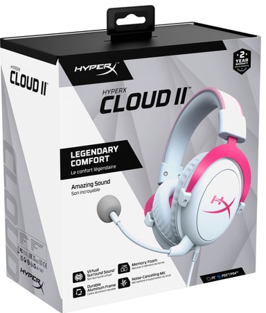HyperX Cloud II gaming headset (hvid/pink) Elgiganten