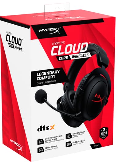 HyperX Cloud Core Wireless gaming headset (sort)