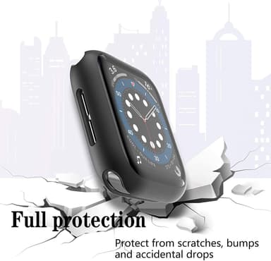Cover til Apple Watch Series 4/5/6 / SE 44 mm TPU Sort