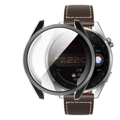 Huawei Watch 3 Pro etui med skærmbeskyttelse TPU Sort 48 mm