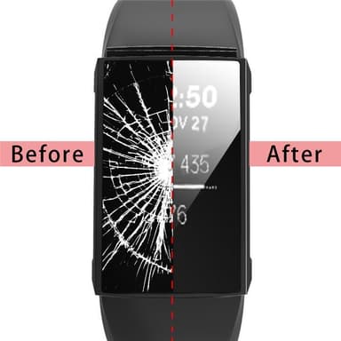Skærmbeskytter / cover til Fitbit Charge 4 TPU Sort
