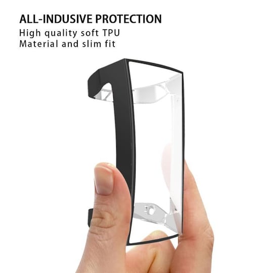 Skærmbeskytter / cover til Fitbit Charge 4 TPU Sort