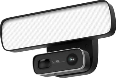 Floodlight IP -kamera til udendørs brug, 1080p, LED -forlygter, sort