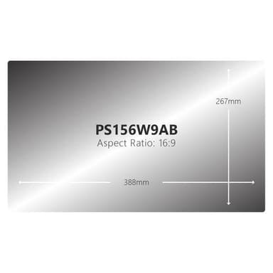 V7 PS156W9AB, 39,6 cm (15.6""), 16:9, Notebook, Rammeløst display privatlivsfilt