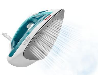 TEFAL Dampstrygejern FV1710 Dampstrygejern, 1800 W, Vandtankkapacitet 200 ml, Kontinuerlig damp 24 g/min, Dampboost ydeevne 80 g/min, Hvid/grøn