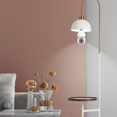Trådløst overvågningskamera med E27 -stik Hvid