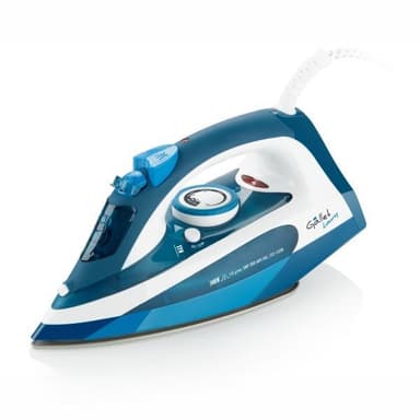 Gallet GALFAR370 Blå/hvid, 2400 W, Dampstrygejern, Kontinuerlig damp 40 g/min, Dampboost-ydeevne 130 g/min, Anti-drypfunktion, Anti-skala system, Vertikal dampfunktion, Vandtank kapacitet 250