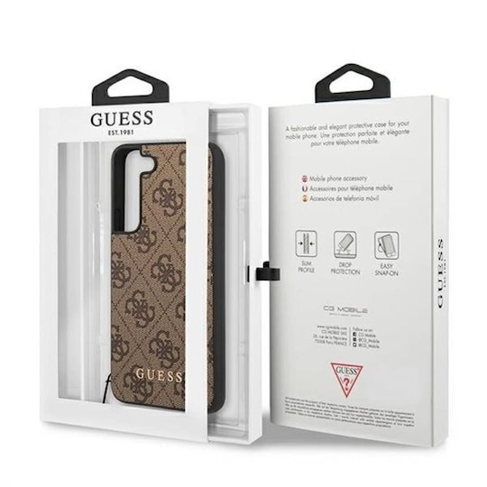 Guess 4G Charms Collection cover Samsung Galaxy S22 Plus - Brun