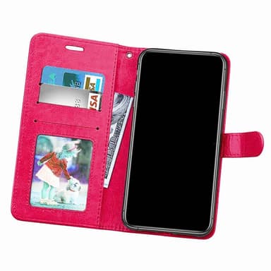 Wallet cover 3-kort Motorola Moto G7 Play - Lyserød