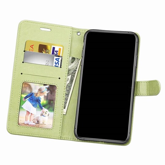 Wallet cover 3-kort Motorola Moto G7 Play - Grøn