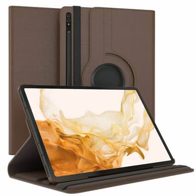 360 drejelig cover Samsung Galaxy Tab S8 Plus 12.7 - Brun