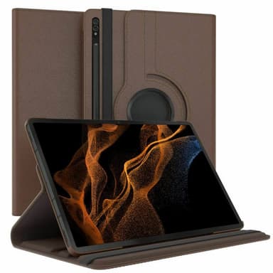 360 drejelig cover Samsung Galaxy Tab S8 Ultra 14.6 - Brun