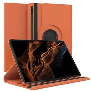 360 drejelig cover Samsung Galaxy Tab S8 Ultra 14.6 - Orange