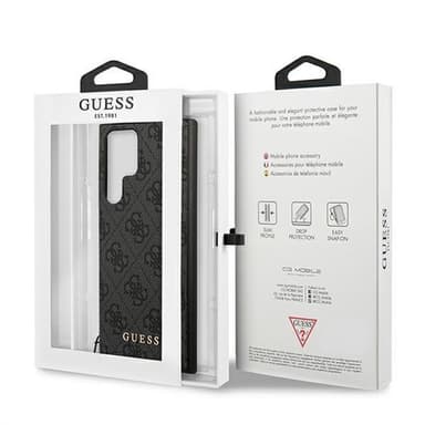 Guess 4G Charms Collection cover Samsung Galaxy S22 Ultra - Grå