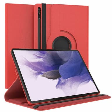 360 drejelig cover Samsung Galaxy Tab S7 FE - Rød