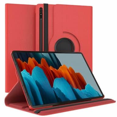 360 drejelig cover Samsung Galaxy Tab S7 - Rød