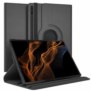 360 drejelig cover Samsung Galaxy Tab S8 Ultra 14.6 - Sort