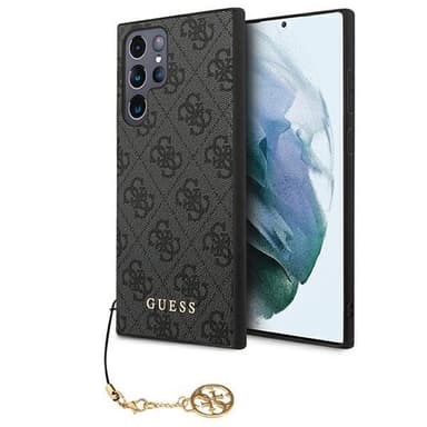 Guess 4G Charms Collection cover Samsung Galaxy S22 Ultra - Grå