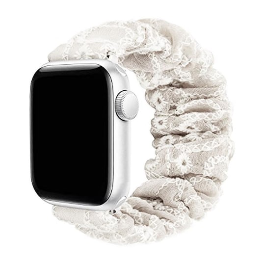 Scrunchie Elastic Armbånd Apple Watch 6 (40mm) - Beige