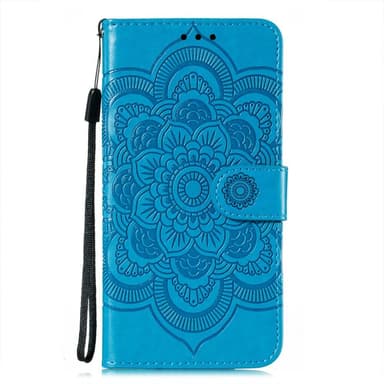 SKALO Samsung S21 FE Mandala Flip Cover - Blå