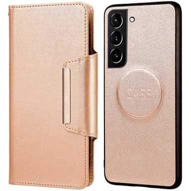 SKALO Samsung S21 FE DOLIZMA 2 i 1 magnetisk pungetui - Guld