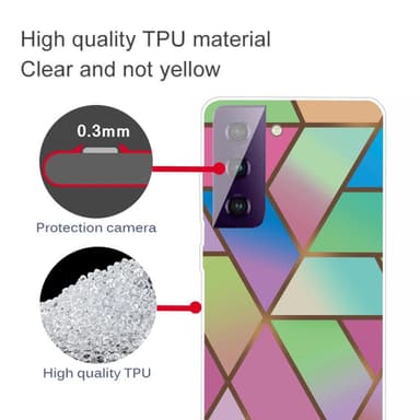SKALO Samsung S21 FE Marmor TPU-cover - #7