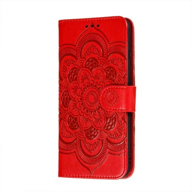 SKALO Samsung S21 FE Mandala Flip Cover - Rød