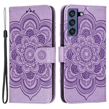 SKALO Samsung S21 FE Mandala Flip Cover - Lilla