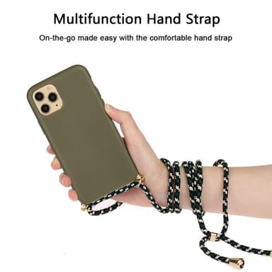 SKALO iPhone 13 Pro Max Mobilkrave Cover - Mørkegrøn
