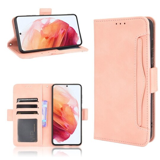 SKALO Samsung S21 FE 6-RUM Pungetaske - Pink