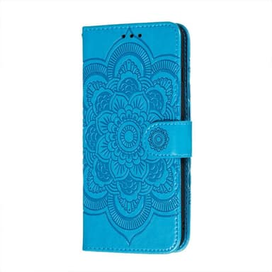 SKALO Samsung S21 FE Mandala Flip Cover - Blå