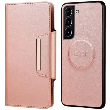 SKALO Samsung S21 FE DOLIZMA 2 i 1 magnetisk pungetui - Rosa guld