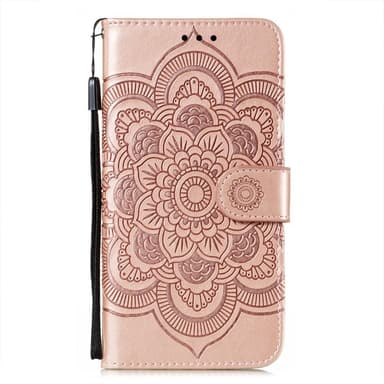 SKALO Samsung S21 FE Mandala Flip Cover - Rosa guld