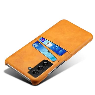 SKALO Samsung S21 FE PU-læder Kortholder Cover - Lys brun