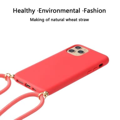 SKALO iPhone 13 Pro Max Mobilkrave Cover - Rød