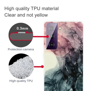 SKALO Samsung S21 FE Marmor TPU-cover - #1